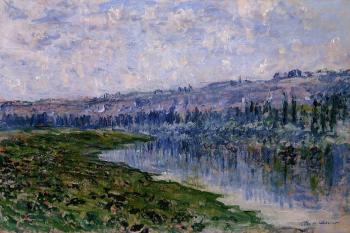 Claude Oscar Monet : The Seine and the Chaantemesle Hills